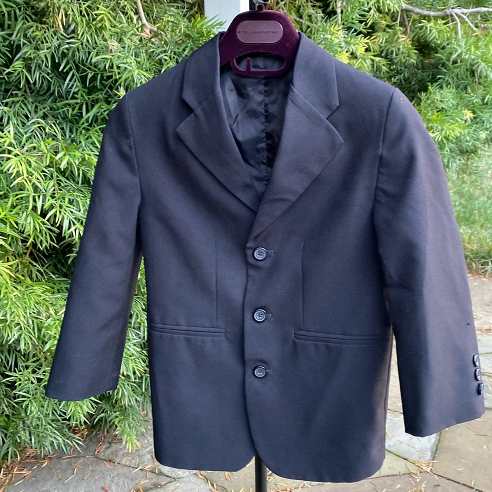 Boys fancy black jacket, size 8